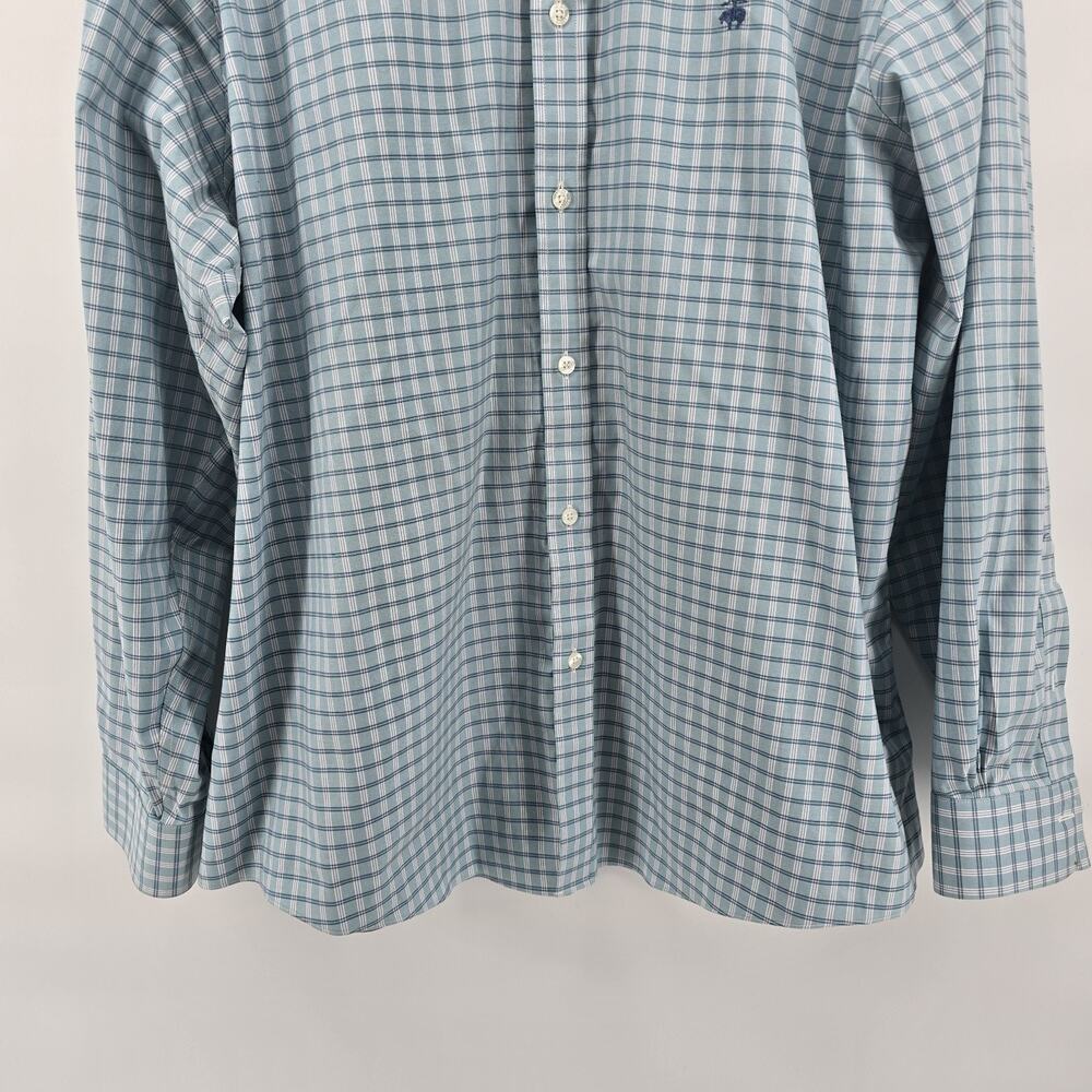 Brooks Brothers Men's Regent Fit Shirt XXL Blue Plaid Long Sleeve Button Up - Picture 3 of 7